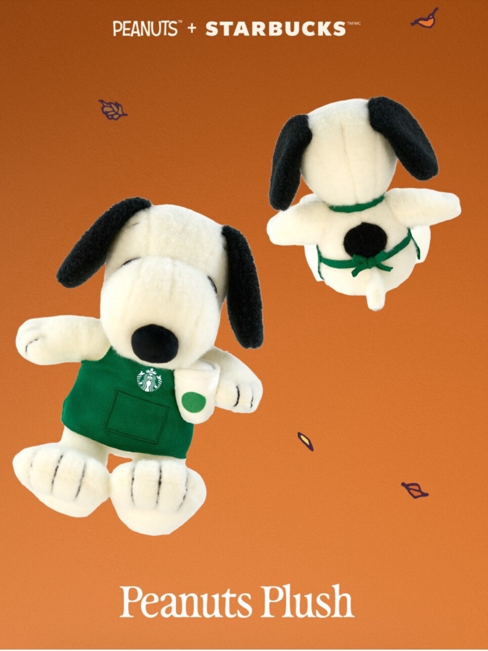 Starbucks Snoopy Plush with Green Scarf - Peanuts Collectible
